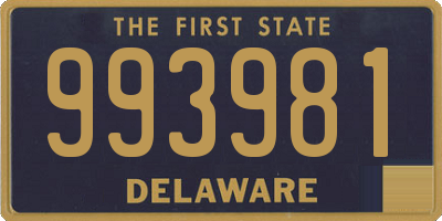 DE license plate 993981