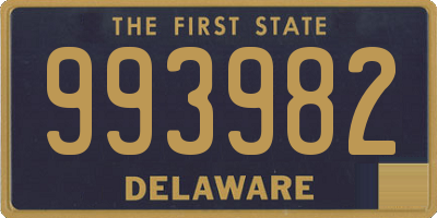 DE license plate 993982