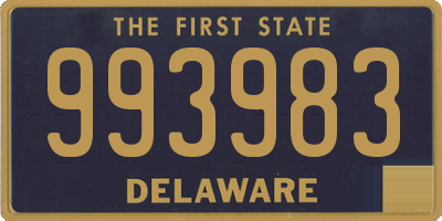 DE license plate 993983