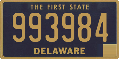 DE license plate 993984