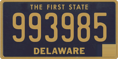 DE license plate 993985