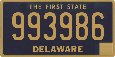 DE license plate 993986