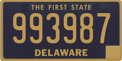 DE license plate 993987