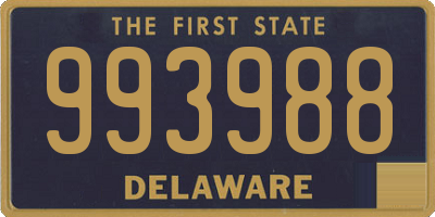 DE license plate 993988