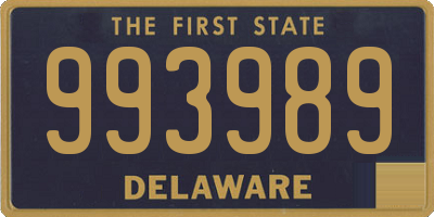 DE license plate 993989