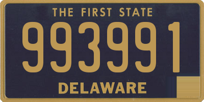 DE license plate 993991