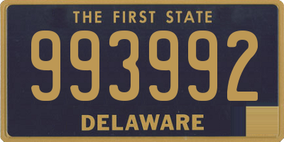 DE license plate 993992