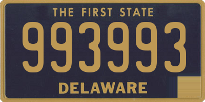 DE license plate 993993