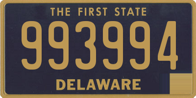 DE license plate 993994