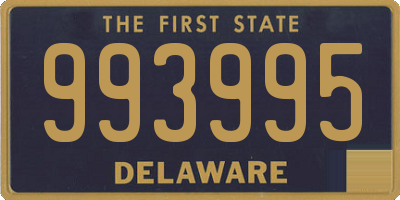 DE license plate 993995