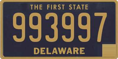 DE license plate 993997