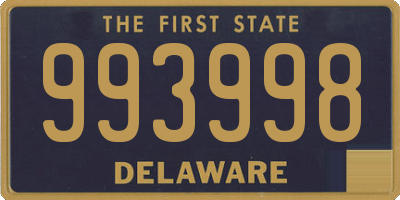 DE license plate 993998