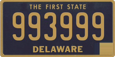 DE license plate 993999