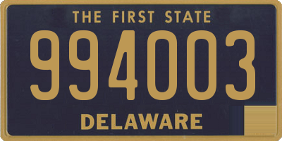 DE license plate 994003