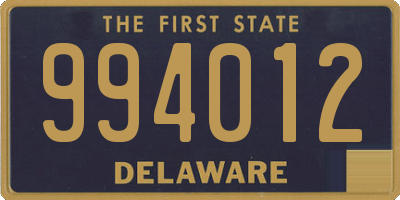 DE license plate 994012