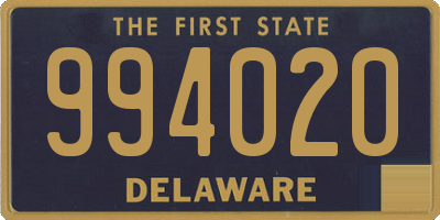 DE license plate 994020