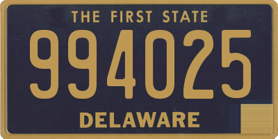 DE license plate 994025