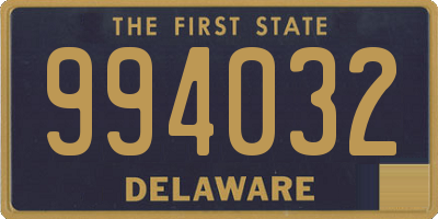 DE license plate 994032