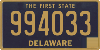 DE license plate 994033