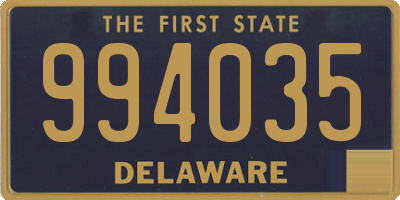 DE license plate 994035