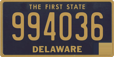 DE license plate 994036