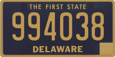 DE license plate 994038