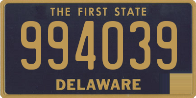 DE license plate 994039