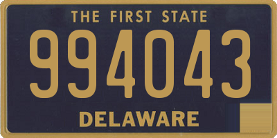 DE license plate 994043