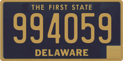 DE license plate 994059