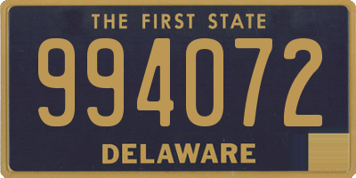 DE license plate 994072