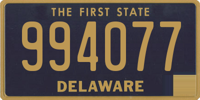 DE license plate 994077