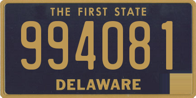 DE license plate 994081