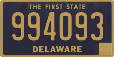 DE license plate 994093