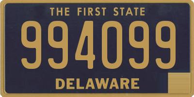 DE license plate 994099