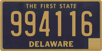 DE license plate 994116