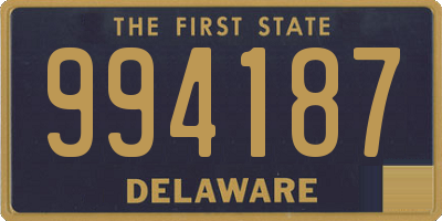 DE license plate 994187