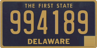 DE license plate 994189