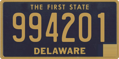 DE license plate 994201