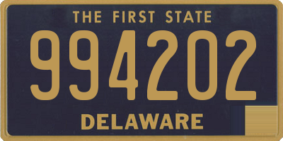 DE license plate 994202