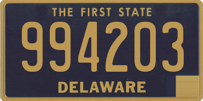 DE license plate 994203