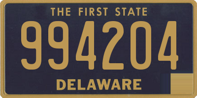 DE license plate 994204