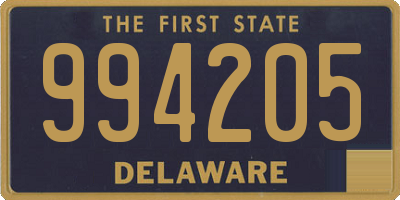 DE license plate 994205