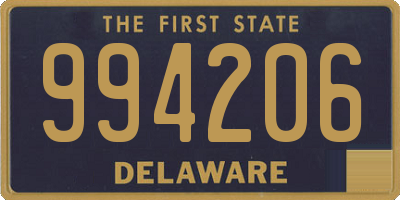 DE license plate 994206