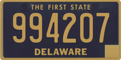 DE license plate 994207