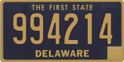 DE license plate 994214