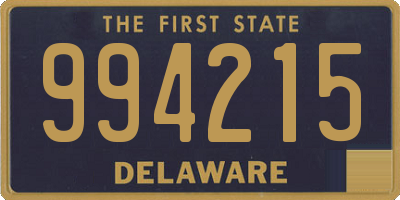 DE license plate 994215