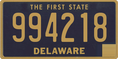 DE license plate 994218