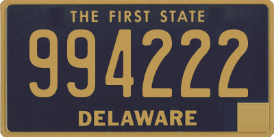 DE license plate 994222