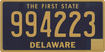 DE license plate 994223