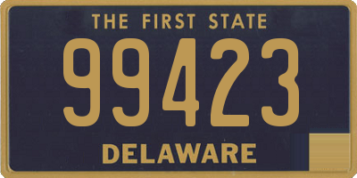 DE license plate 99423